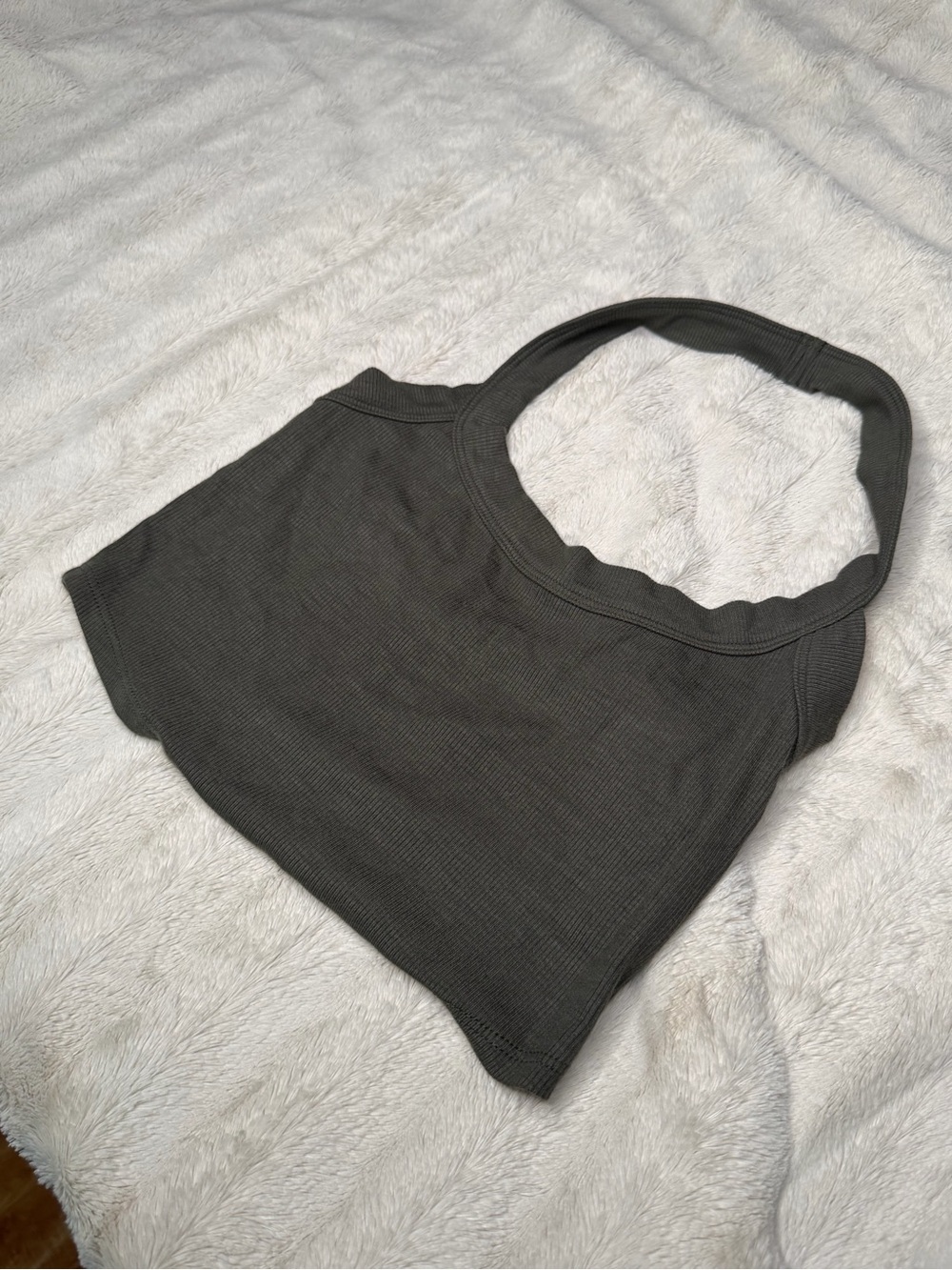 Josh Brown Ribbed Halter Crop Top - Picture 2 of 3